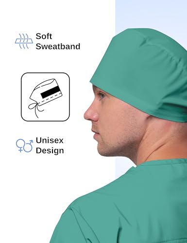 Image of Solid Working Cap Scrub Cap for Women and Men Unisex Surgical Cap Comfortable and Stylish Scrub Hat