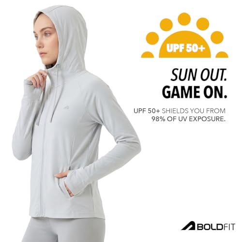 Image of Boldfit Sunscreen Jacket For Women UPF 50+ UV Protection Jacket For Woman For Sun Protection Jackets Stylish Full Sleeve All Weather Wear Jackets