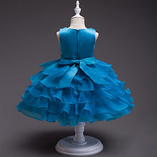 Vestido de cumpleaños infantil para niñas estilo princesa de malla 3
