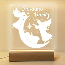 Stileitaliano benutzerdefinierte helle krippe led lampe mehrfarbig geburt familie transparentes Acryl (engel)