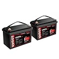 DR.PREPARE 12V 100Ah LiFePO4 Battery (2 Pack), Lithium Batteries in Series/Parallel, 100A BMS, Deep Cycle Lithium Iron Phosphate Battery for RV, Trolling Motor, Solar Power, Off Grid, Energy Storage
