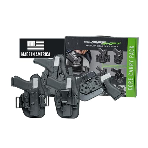 Alien Gear Shapeshift Core Carry Pack Holster - 4 in 1 Holster, IWB, Appendix, OWB Paddle and OWB Belt Slide Included - Closed and Open Carry - Tuckable - Right or Left Hand Draw - Made in USA