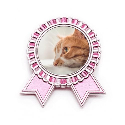 Broche rose chat en métal taille M cadeau idéal pour passionnés