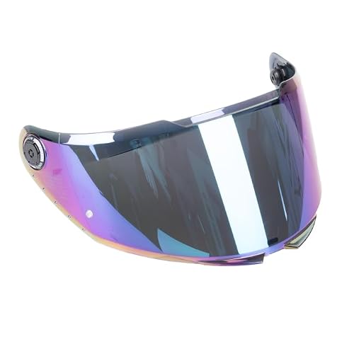Image of MT Stinger 2.0, Braker Motorcycle Helmet Visor, Dark Smoke, Iridium, Gold, Mirrored, Clear Options (Purple)
