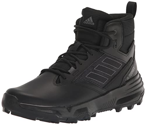 adidas Unity Leather Mid Rain.rdy - Tenis para caminar para hombre, Negro/Gris/Gris, 8 US