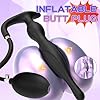 LYAMais Neuer 24cm Aufblasbar Analplug mit Pumpe,Verstellbar Riesen Dildo Butt Plug Anal Dilatator erweiterbare Prostata Massage gerät Buttplug Anal Bälle SM Sexspielzeug Extreme Paare Frauen Männer #2