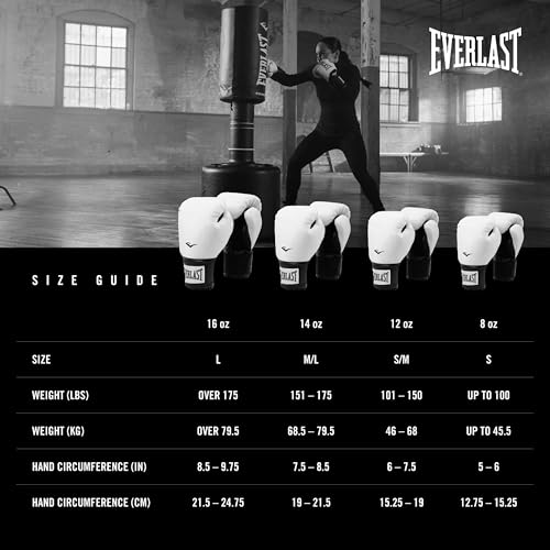 Image of Everlast Prostyle 2 Boxing Gloves, Entry Level Training Gloves for Men and Women, Secure Fit Hook and Loop Closure & Ventilation, Heavy Bag & Speedbag Training
