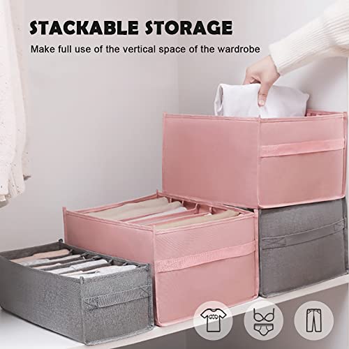 2 pezzi Organizzatore per Cassetti Armadio jeans Scatola a Scomparti per Cassetti Organizer Cassetti Intimo Scatole per Riporre con 7 Scomparti Lavabile Pieghevole Organizer per Vestiti, magliette - Image 7