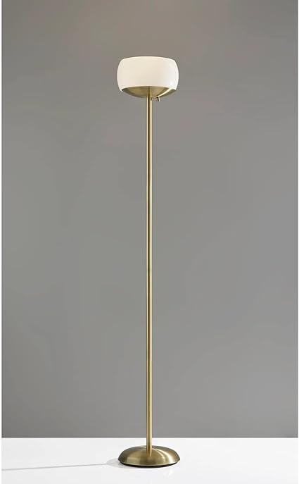 Adesso Adesso 5003-21 Jessica 300W Torchiere, 71 in, 2 x 150W Incandescent/Dimmable LED, Antique Brass Finish, 1 Floor Lamp photo 2