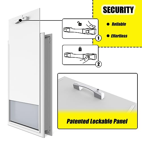 URSPET Portas para cães GG para cães grandes, porta extra grande com aba dupla magnética, porta giga