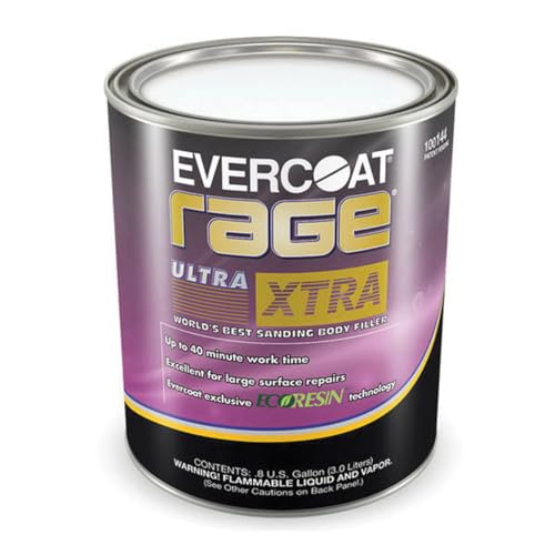 Fibre Glass-Evercoat Rage Ultra Xtra Sanding Body Filler 0.8 Gallon (FIB-144)