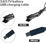 3.7V USB Charger Cable With SM-2Pin Plug Compatible With RC Car, Plane, Tank, Boat and Other Remote Control Toys for 3.7V Lipo Battery (1)
