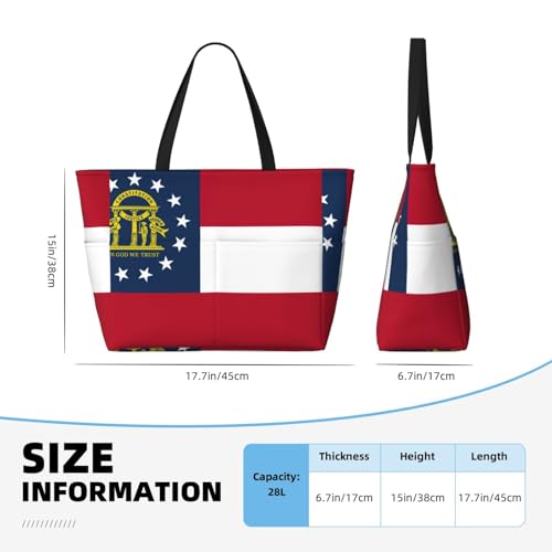Sac à bandoulière drapeau Géorgie idéal pour vos voyages d'été et vos journées à la plage - 5