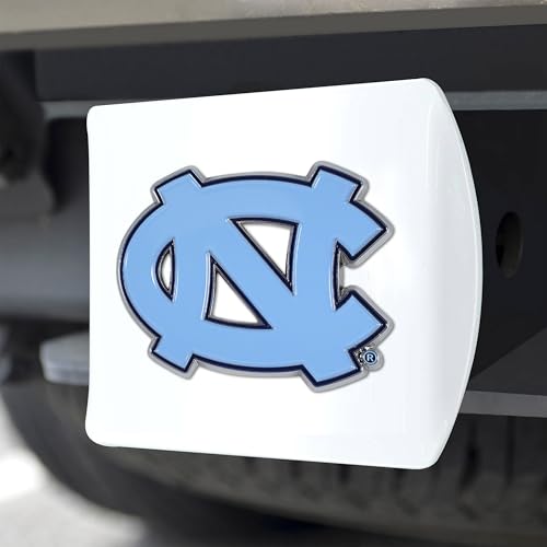 FANMATS 43589 University of North Carolina at Chapel Hill Color Hitch Cover - White with Metal Chrome 3D Logo Emblem – Easy Installation on Truck, SUV, Car - Ideal Gift for Die Hard NCAA Fan by FANMATS - Image 5