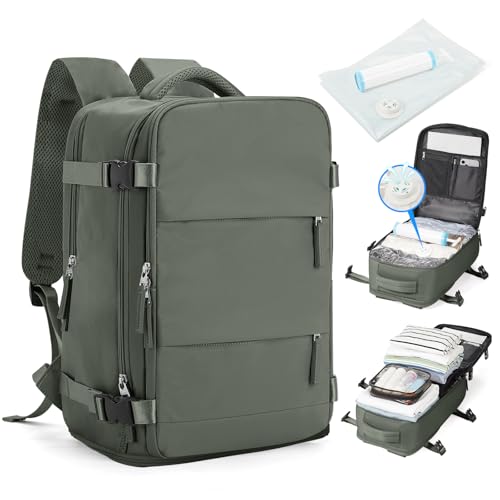 SZLX Vacuum Rugzak Carry-on Bagage Vrouwen, Airbag Rugzak Met Vacuüm Systeem Voor Reizen, Ryanair Travel Ruscksack Cabin Grootte Met Pomp Waterdichte Mannen Vacuüm Koffer