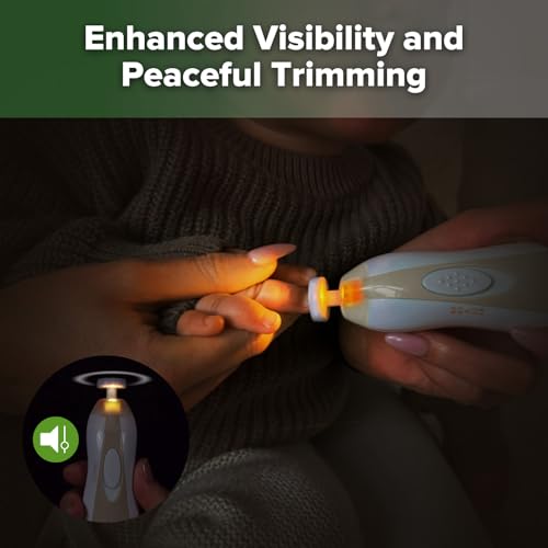 image for haakaa Baby Nail Care Electric Baby Nail File Kit with LED Light, Baby