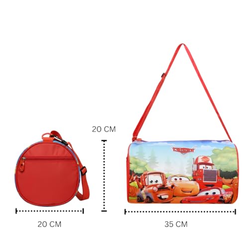 Image of Stylbase Multicolor Polyester Kids Duffle Travel Bag for Travelling Gym, Dance, Swimming, Picnic, Sports, Traveling Bag for Boys & Girls (Pixar Car, 18 Inch)