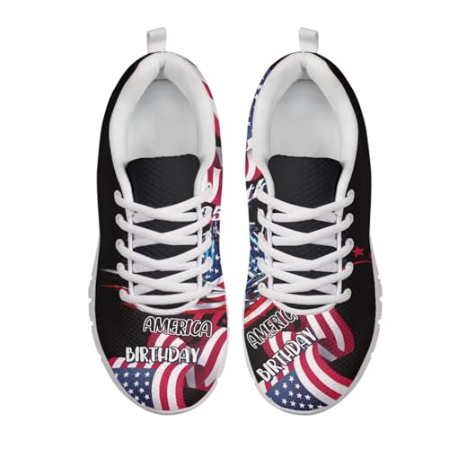Image of GIFTPUZZ Mens Lace Up Athletic Trainers Running Sneakers Wedge Breathable Gym Lightweight Sports Tennis Shoes