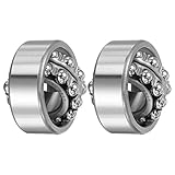 uxcell 2204 Self-Aligning Ball Bearings 20mm Bore 47mm OD 18mm Thickness Double Row Open Type Chrome Steel...
