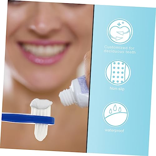 SEWOART 4 Pçs Dupla Cabeça Escova De Dentes Falsa Escova De Limpeza De Dentadura Dura Ferramenta De