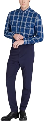 Club Monaco Men's Long Sleeve Relaxed Indigo Twill Shirt Jacket3