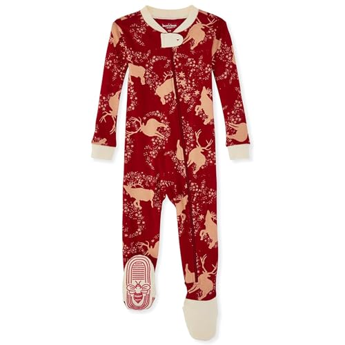 Image of Burt's Bees Baby Baby Girls Sleeper Pajamas, 100% Organic Cotton, One-piece PJs, Diagonal Zip Up Jumpsuit, Snug Fit Footie
