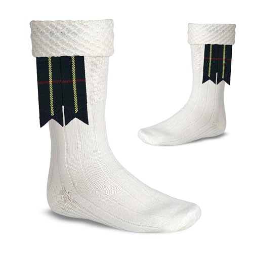 Image of Scottish Tartan Kilt Flashes with Elastic Adjusters