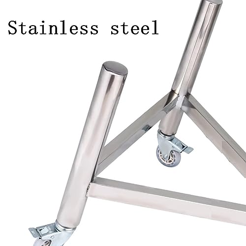 Supporto per secchiello del ghiaccio in acciaio inox, telaio mobile resistente per isolamento termico e facile trasporto