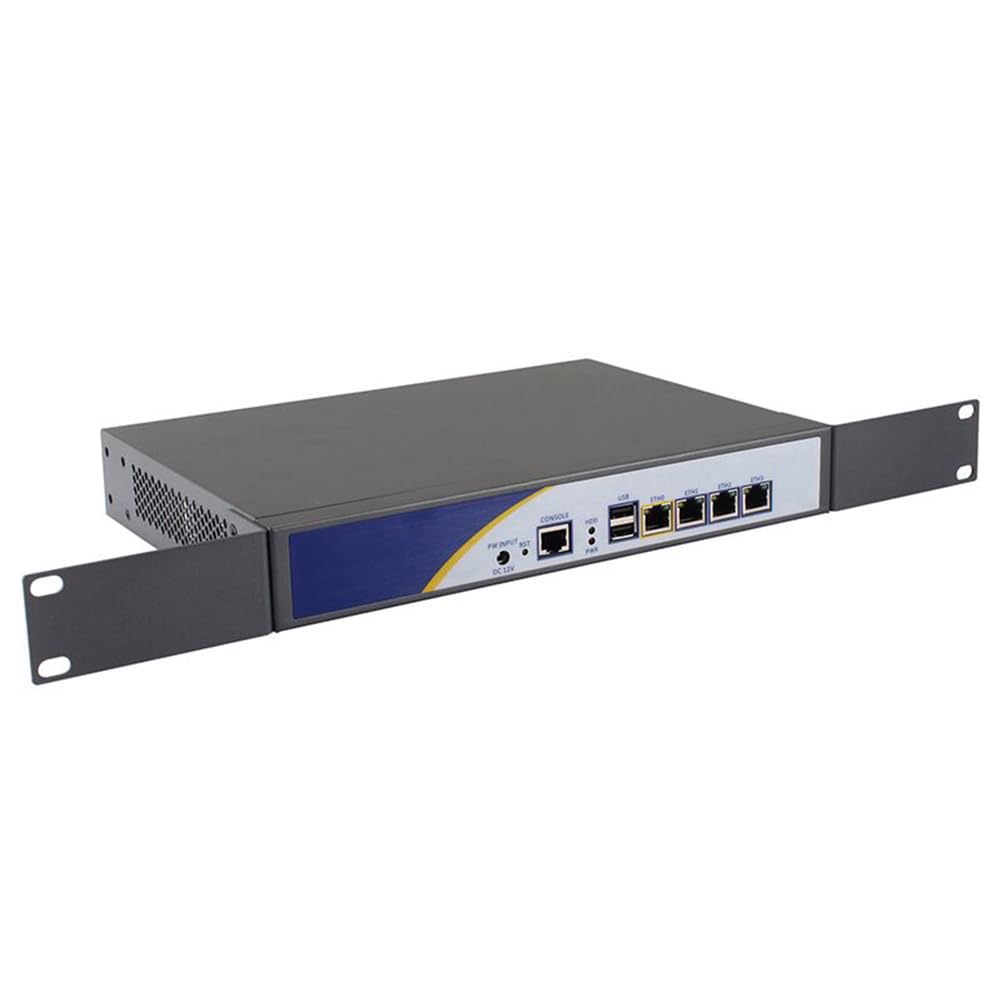Firewall Hardware, PFSense, Mikrotik, VPN, Network Security Appliance, Router PC, Atom D525, RS01, 4 x Gigabit LAN, 2 x USB, COM, VGA, Fan, 0 RAM, 0 Storage, Barebone No System