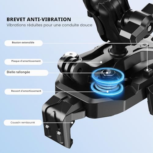 Support de téléphone anti-vibration moto idéal pour vos balades et trajets - 3