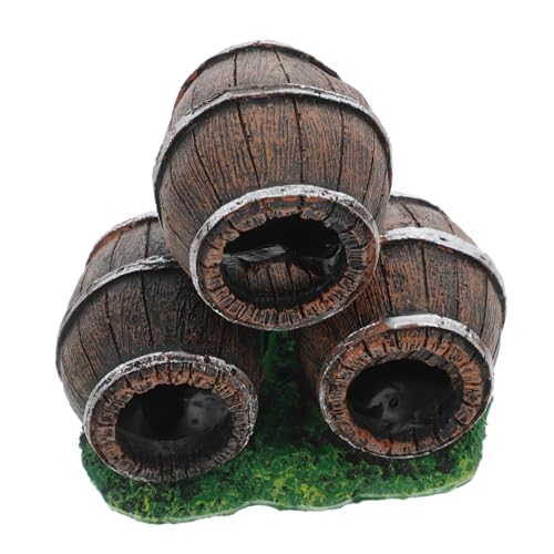 SUNCN ワイン樽の装飾品 水槽の植物 魚の隠れ家 エアレーター 水族館 エビの生息地 の付属 アクアリウム用流木 の壊れた 池 空気 環境樹脂 -