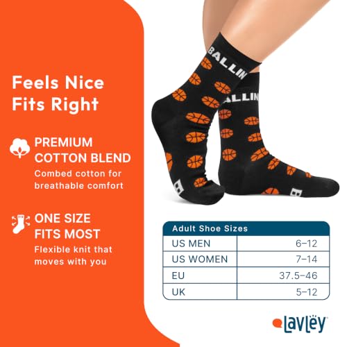 Image of Lavley Funny Socks for Sports Fans and Players - Cool Novelty Gifts for Men, Women, & Teens