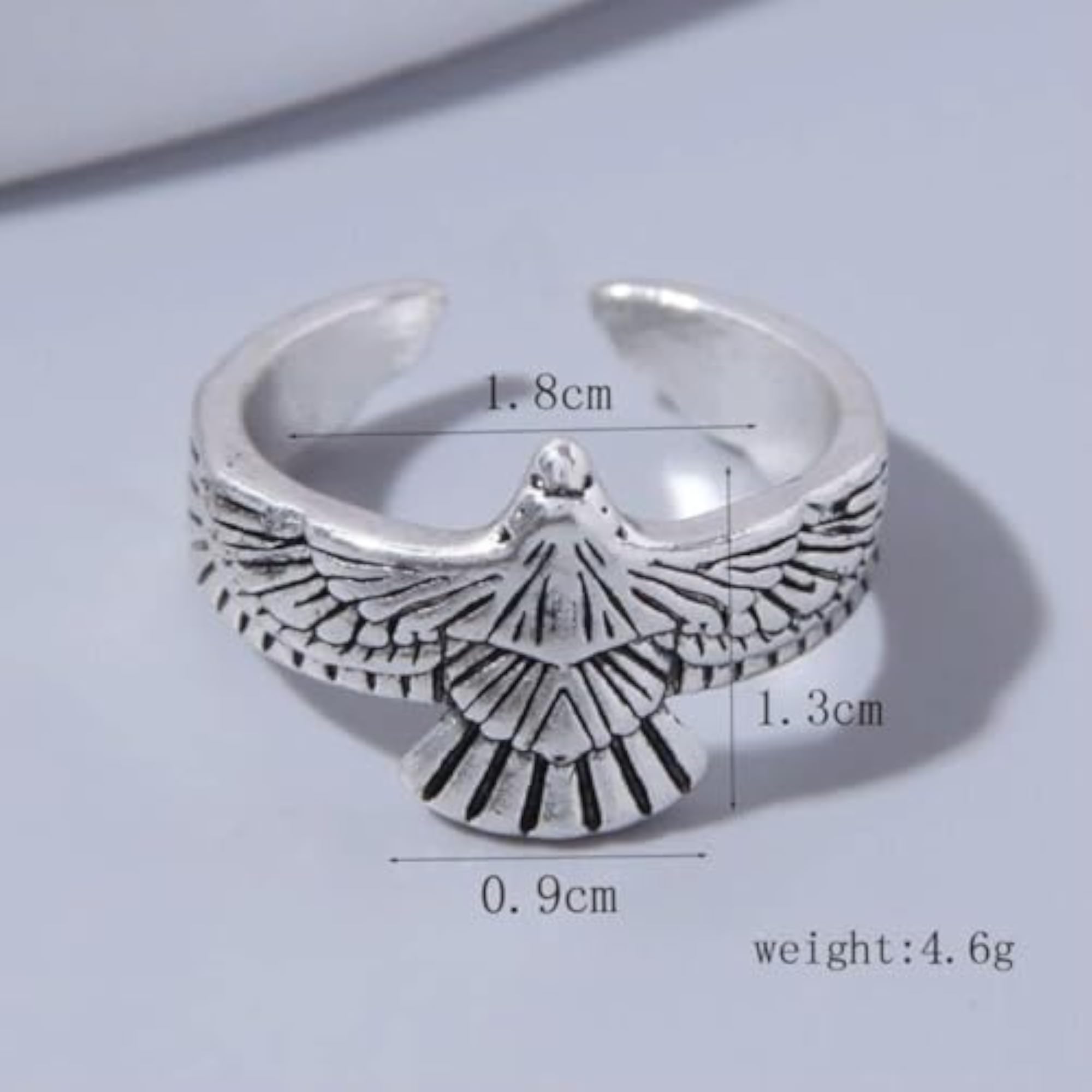 Vintage Eagle Ring for Men, Gothic Style