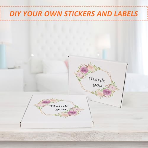 Image of HORLIMER 12x9x1 inches Shipping Boxes Set of 25, White Corrugated Cardboard Box Literature Mailer