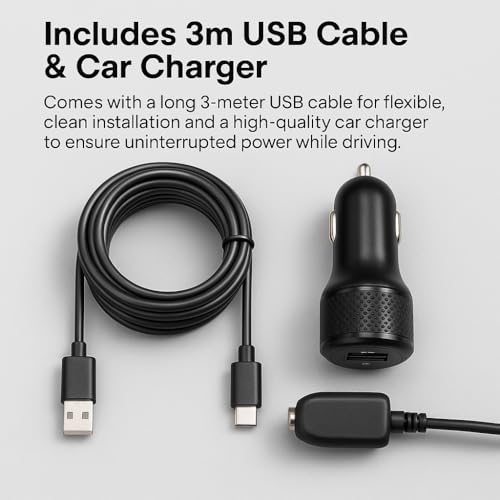 Image of YOURKARTS.COM T18 4K Touch Screen Dual Dash Cam with WiFi, GPS Logger, ADAS, G-Sensor, Parking Mode, Front & Rear Camera, 3m Cable & Charger | 18M Warranty