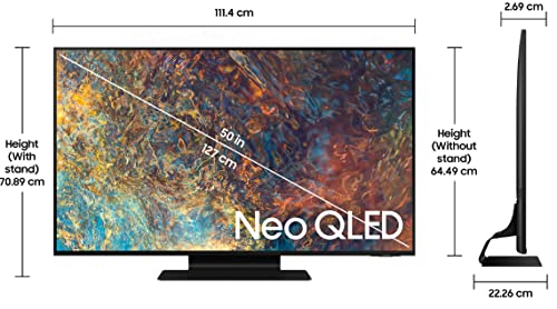 Image of Samsung 125 cm (50 inches) 4K Ultra HD Smart QLED TV QA50QN90AAKLXL (Black)