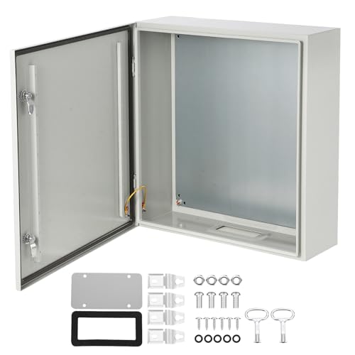 Nema Steel Enclosure, 24 in x 16 in x 10 in Nema 4X Steel Electrical Box, IP66 Waterproof & Dustproof, Outdoor/Indoor Electrical Junction Box, with Mo