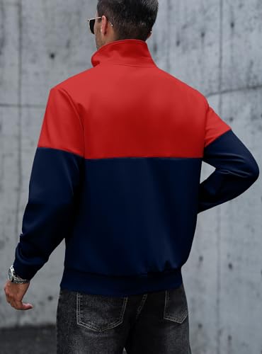 Image of HYPESTFIT Men's Lightweight Casual Bomber Jacket Track Running Athletic Varsity Coat