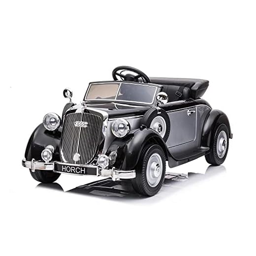 CARRO ELÉTRICO AUDI HORCH 930V BEL - PINTURA METALICA PRETO/PRATEADO