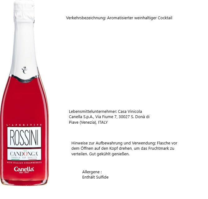4er Set Canella Aperitivo Bellini Pfirsich/Puccini Mandarine/Mimosa Blutorange/Rossini Erdbeer a 0,75l + Space Riegel von Onlineshop Bormann 3000 ml