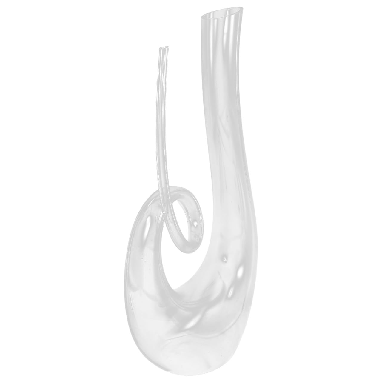 Abaodam Weindekanter aus Glas 1300ml mit Kreativem Design für Zuhause und Bar Einfacher Gebrauch Flacher Boden Elegante Weinkaraffe zum Servieren