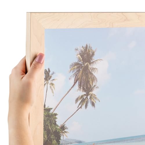 ArtToFrames 10x15 Inch Brown Picture Frame, This 1.25 Inch Custom Wood Poster Frame is Hard Maple - Comes with Regular Glass and Corrugated Backing (2WOM83626-410-10x15)