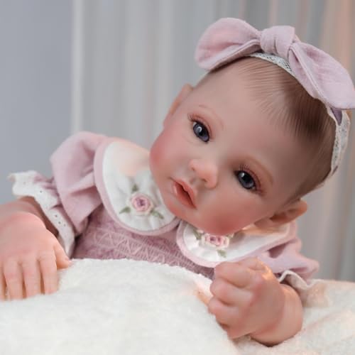 Muñeca bebé renacida de vinilo y tela, 20 pulgadas miniatura 2