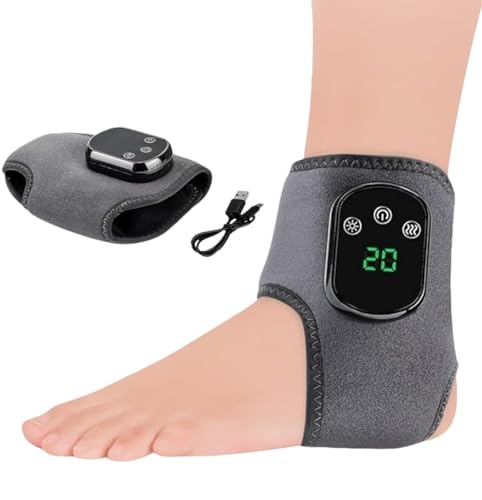 Best Foot Massager for Neuropathy & Foot Pain Relief | Electric Muscle Stimulator for Circulation & Recovery | RejuvaCare Triple Method Foot Massage 3-in-1 Portable Cordless Feet Massager (Gray)