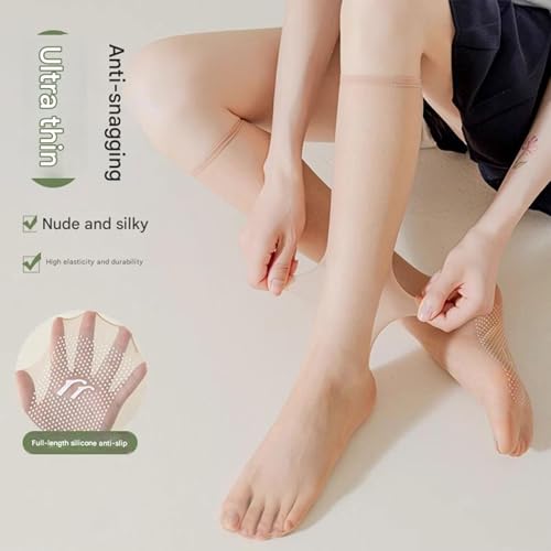 Dehorss Women's Stockings, Slip-Resistant Crystal Silk Socks, Ultra-Sheer Stockings2