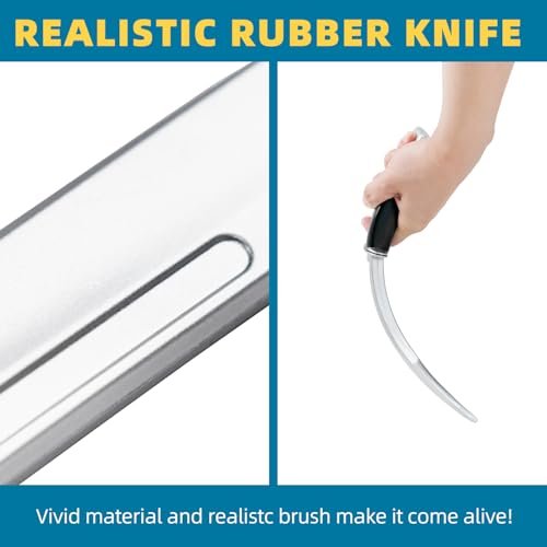 inin 13.5" Halloween Rubber Knife,Safe Cosplay & Martial Arts Practice Prop | Ideal Halloween Costume Knife Decor. Best Gift Choice for Halloween Decoration and cosplay - image 3