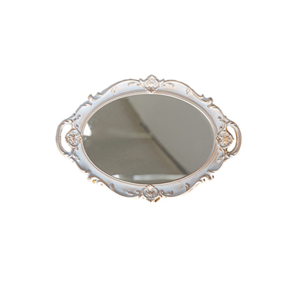 European Tray Cosmetic Perfume Storage Plates Retro Vanity for Display Jewelry Dresser Decor