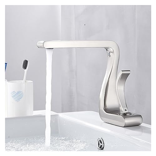 Robinet de lavabo FBSHAD en chrome et bronze noir mitigeur haut de gamme