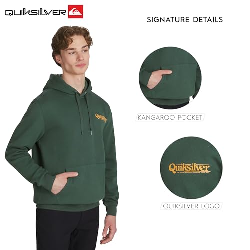 Image of Quiksilver Men's Regular Fit Super Soft Fleece Midweight Pullover Hooded Sweatshirt