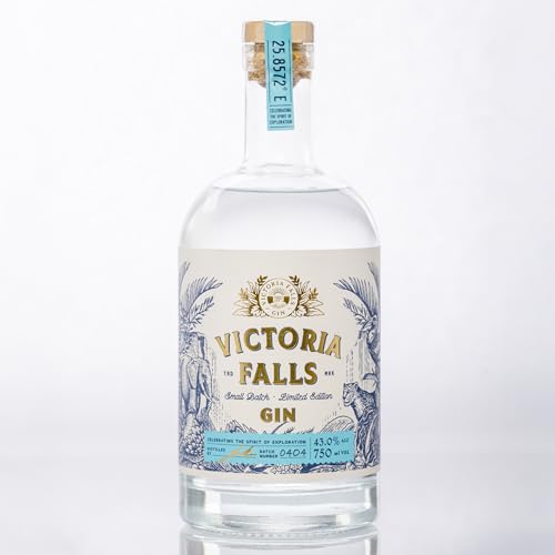 Victoria Falls Gin – 43 % – 700 ml | Ginebra Premium original de Zimbabue | Ginebra africana | Afrutada, floral y especiada